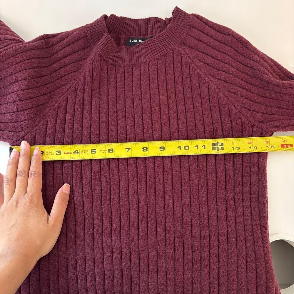 Lane Bryant Rib Sweater A Line Midi Dress Size 10/12 maroon Holiday Fall - Picture 12 of 13